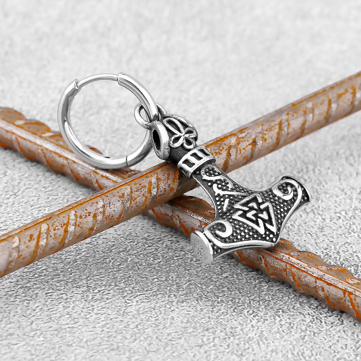 PENDIENTES MARTILLO - ACERO INOXIDABLE