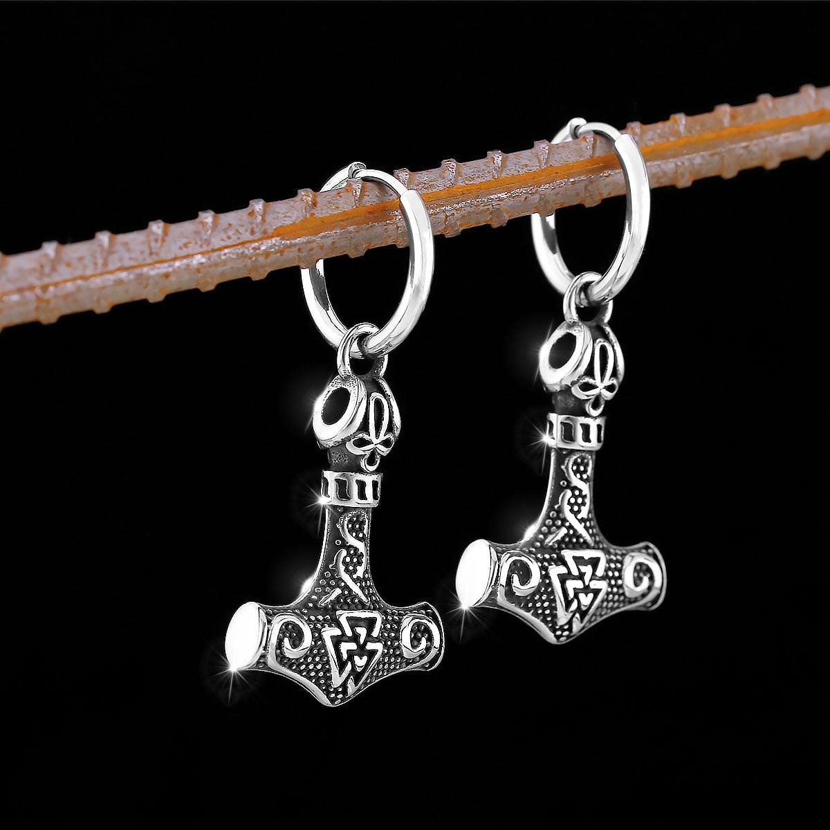 PENDIENTES MARTILLO - ACERO INOXIDABLE
