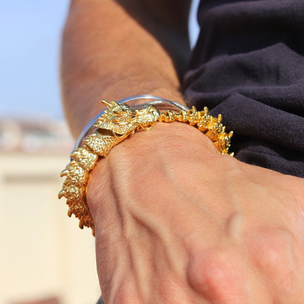 NUEVO - PULSERA DRAGÓN ORO
