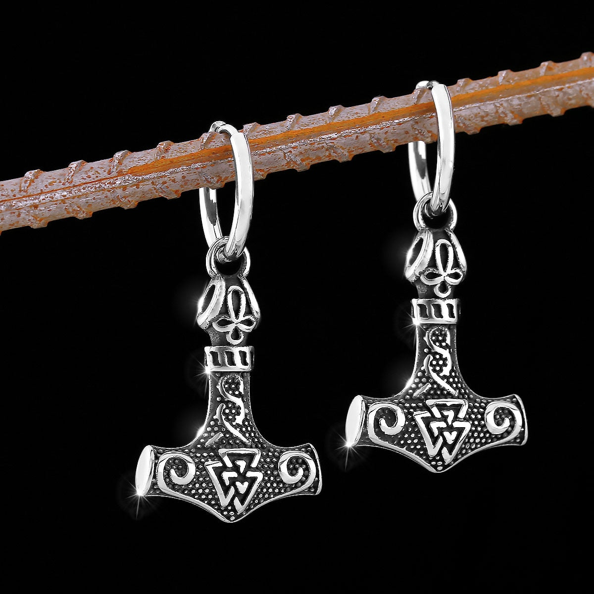 PENDIENTES MARTILLO - ACERO INOXIDABLE